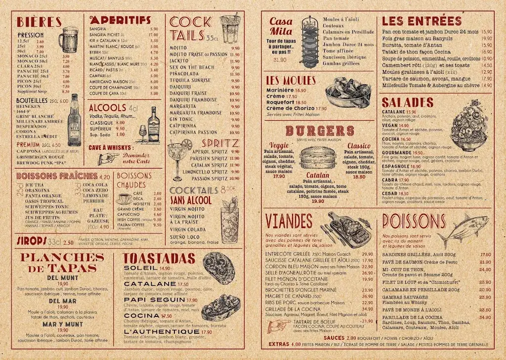 Menu_Restaurant la Cocina_Argelès-sur-Mer_image_2