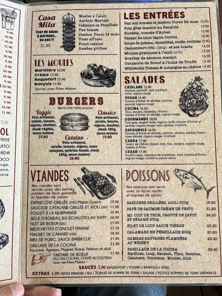 Menu_Restaurant la Cocina_Argelès-sur-Mer_image_3