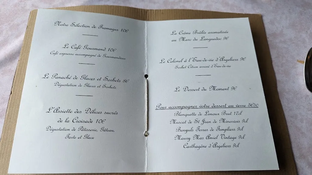 Menu_Auberge de la Croisade_Cruzy_image_3