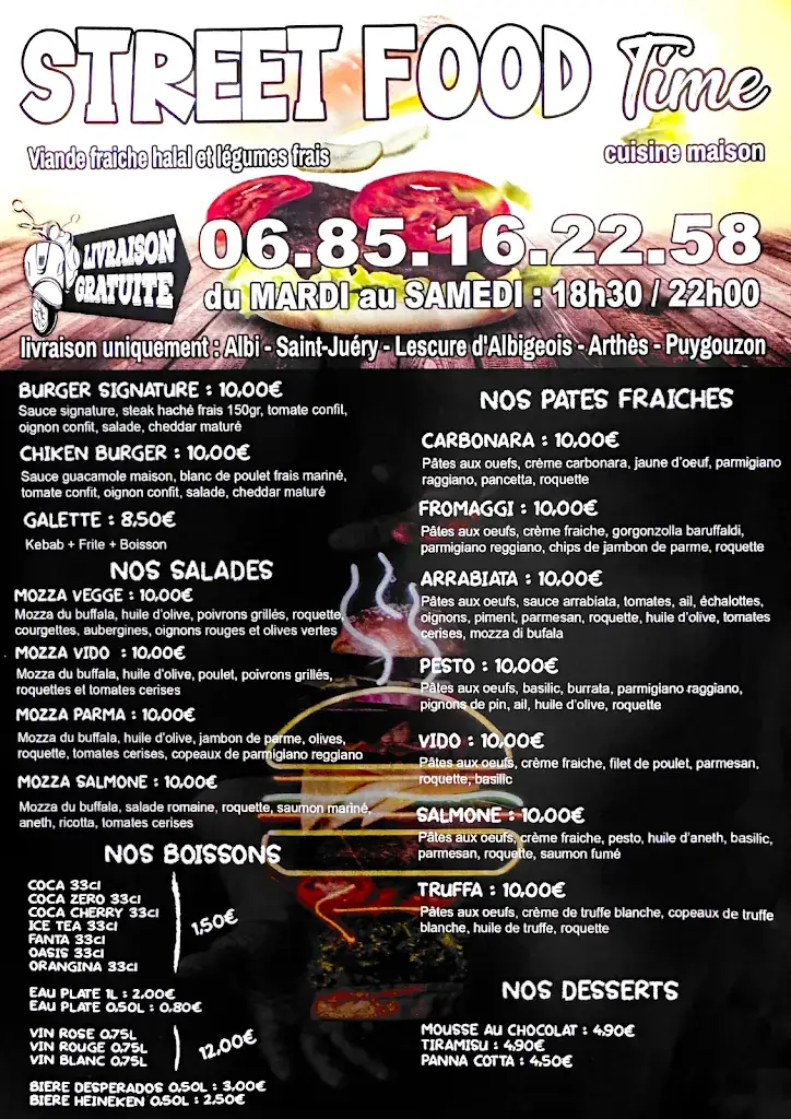 Menu_Street Food Time_Arthès_image_1