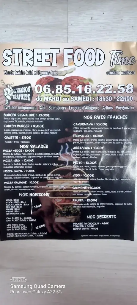 Menu_Street Food Time_Arthès_image_2
