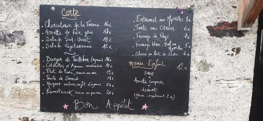 Menu_Ferme Auberge de Tailleher_Aspet_image_1