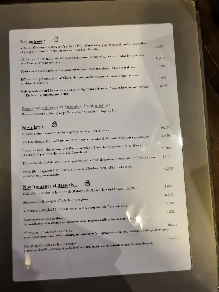 Menu_Le Relais St Hubert_Burcin_image_2