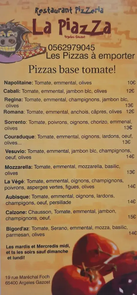 Menu_La Piazza_Argelès-Gazost_image_2