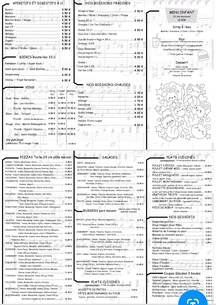 Menu_La Cantine - Pizzeria_Argelès-Gazost_image_2