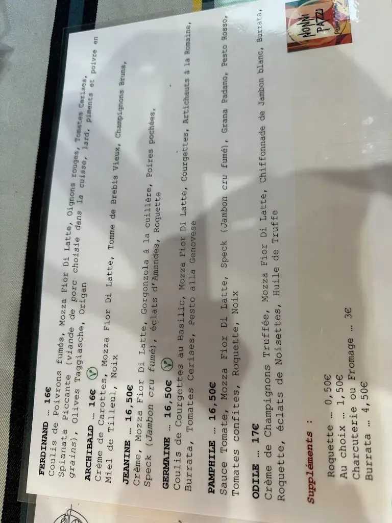 Menu_Pizzéria Nonni Pazzi_Argelès-Gazost_image_4