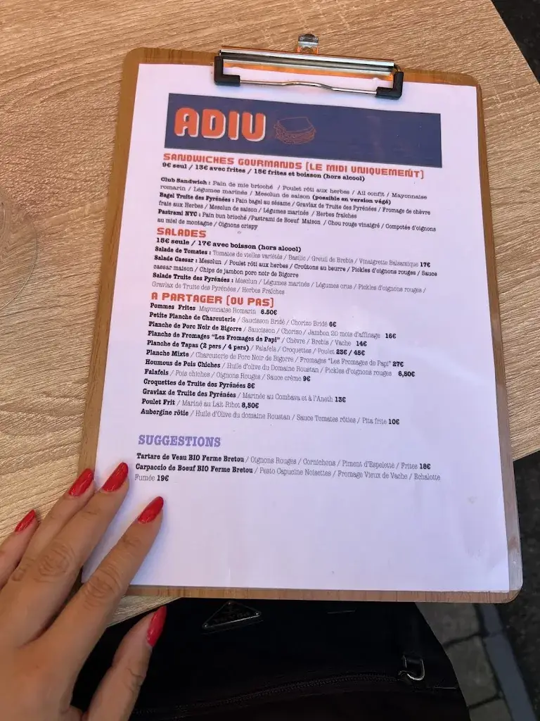 Menu_Adiu - Cave à manger - Vins naturels_Argelès-Gazost_image_3