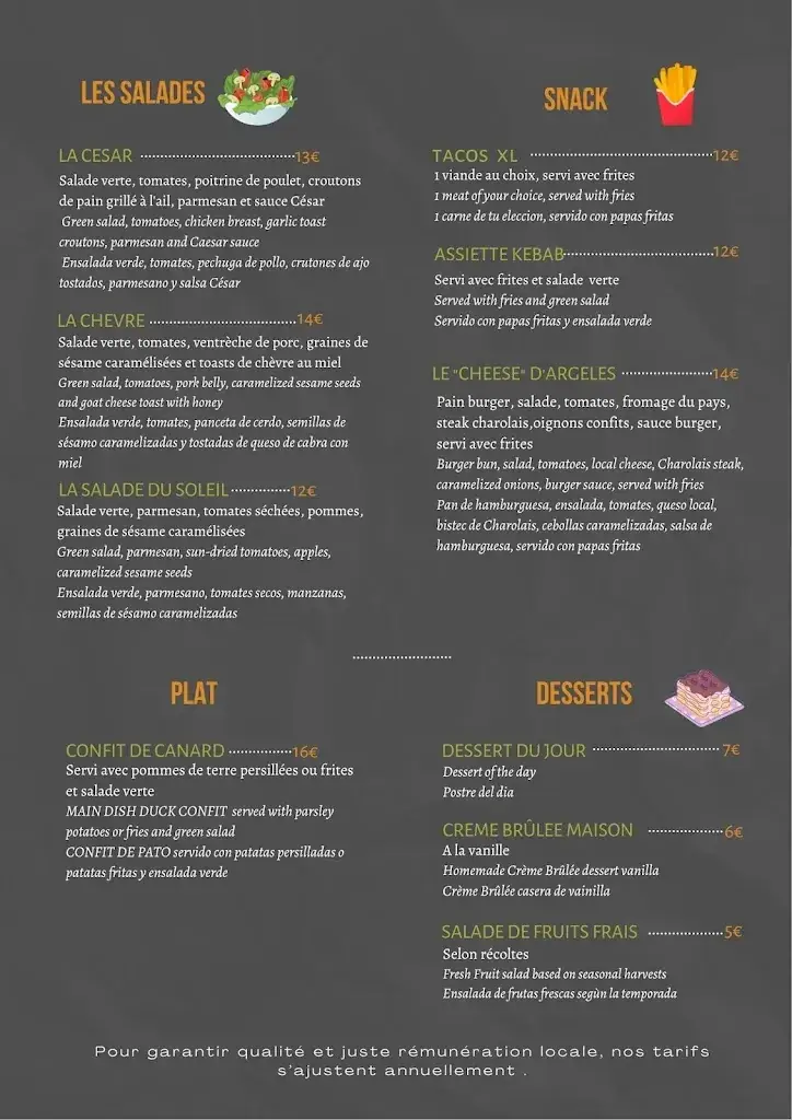 Menu_Le Petit Chiapello_Argelès-Gazost_image_3