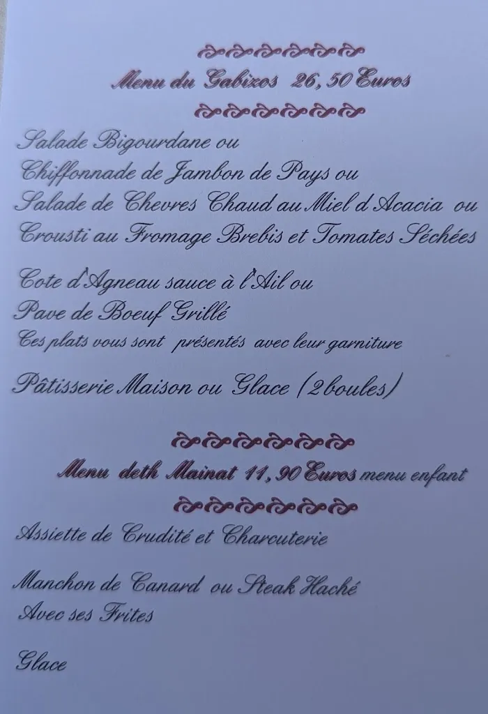 Menu_Auberge Le Bouic_Ayros-Arbouix_image_1