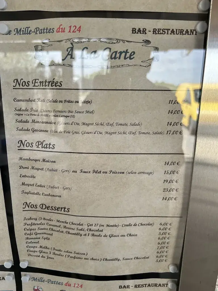 Menu_Le Mille Pattes du 124_Marsan_image_2