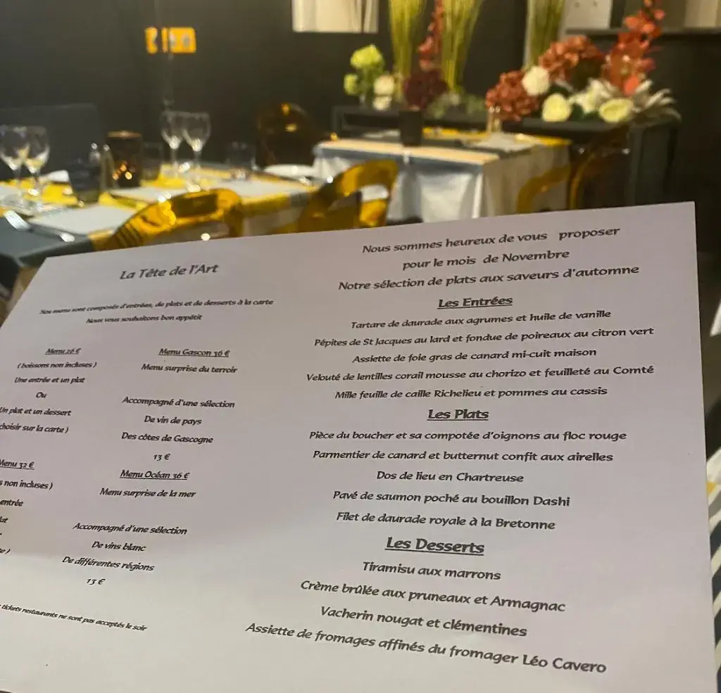 Menu_La tete de l'art_Auch_image_2