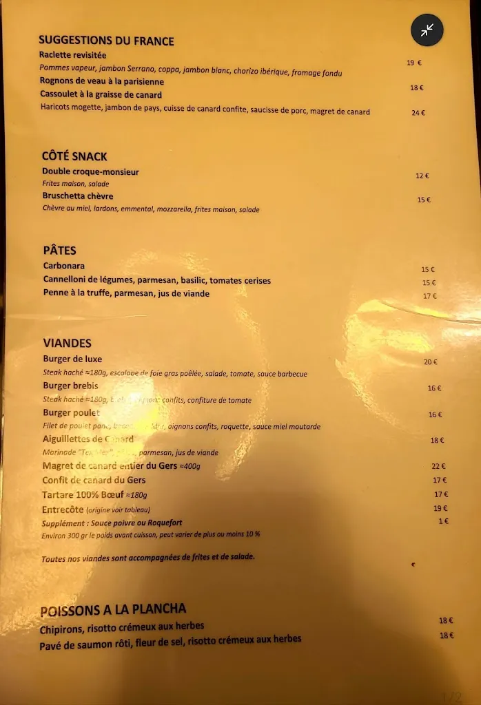 Menu_Le France Brasserie Restaurant_Auch_image_2