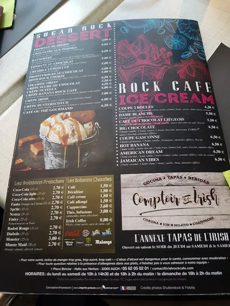 Menu_Irish Rock Café_Auch_immagine_4