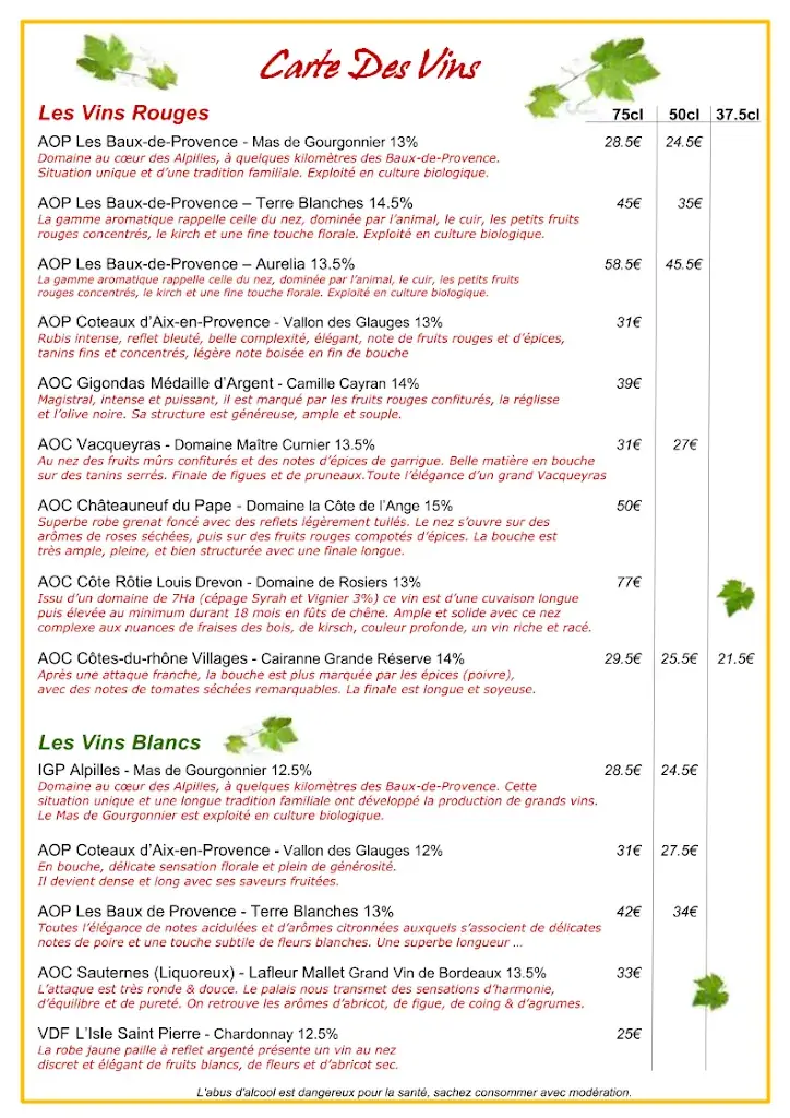 Menu_Jardin des Arts - Restaurant Arles_Arles_immagine_2