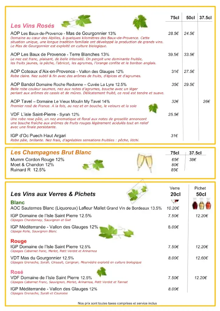 Menu_Jardin des Arts - Restaurant Arles_Arles_immagine_4