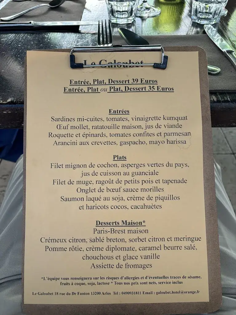 Menu_Le Galoubet_Arles_image_2