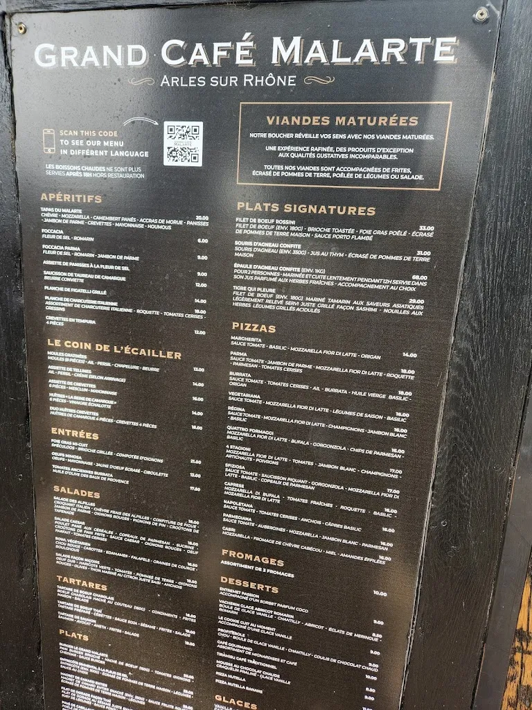 Menu_Grand Café Malarte - Restaurant Arles_Arles_image_4