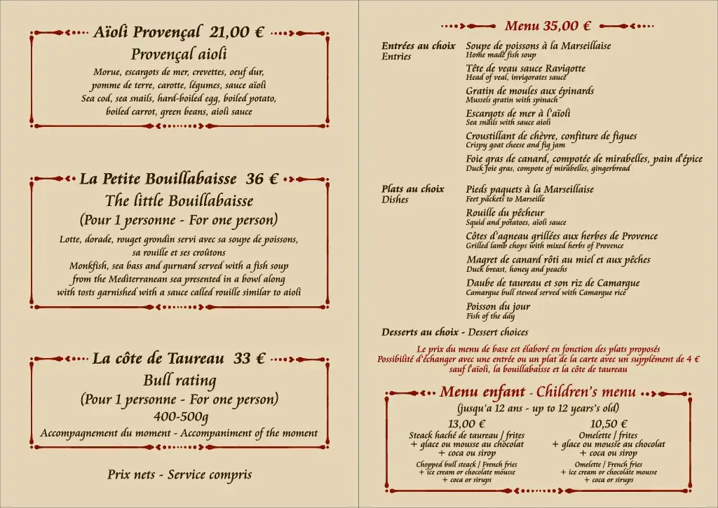 Menu_Restaurant L'Escaladou_Arles_image_1