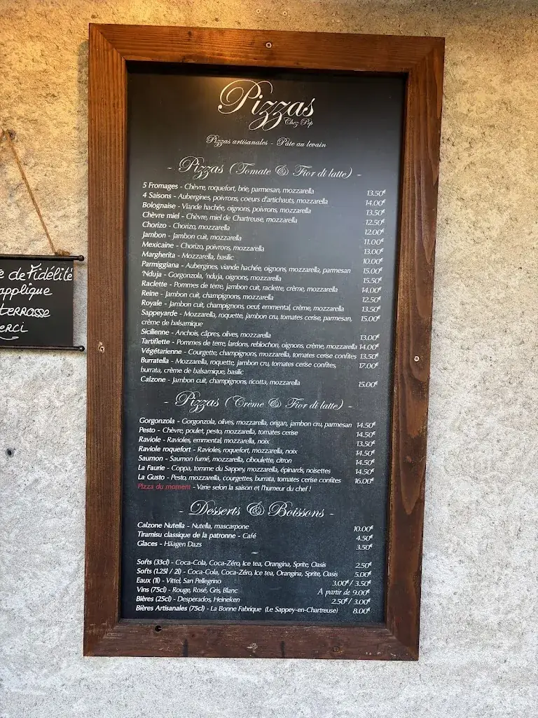 Menu_La Pizza Du Sappey « Chez PEP »_Sappey-en-Chartreuse_image_2