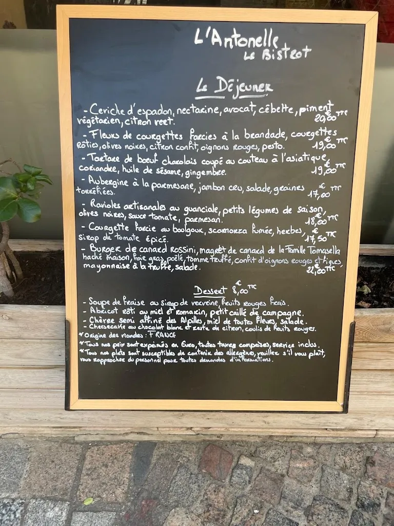 Menu_l'Antonelle le bistrot_Arles_image_2