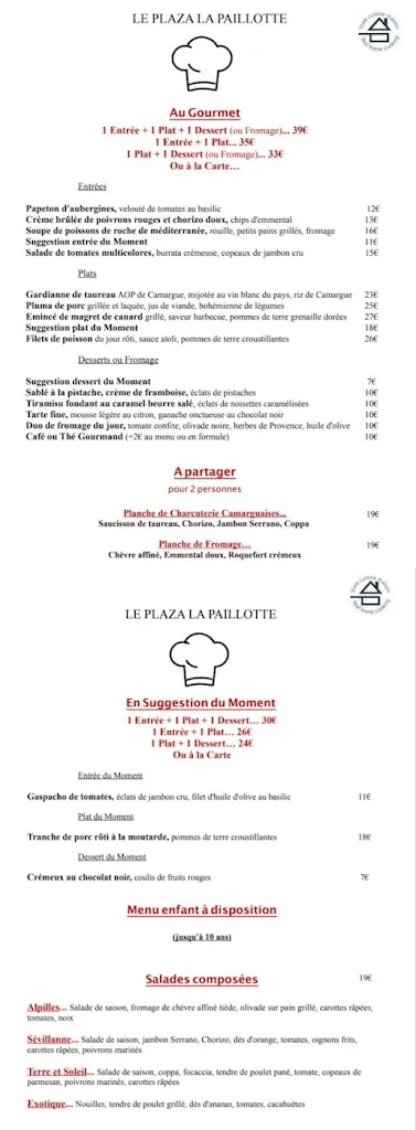 Menu_Restaurant Le Plaza-La Paillotte_Arles_image_2