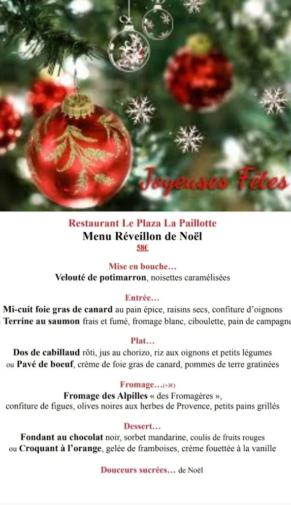 Menu_Restaurant Le Plaza-La Paillotte_Arles_image_3