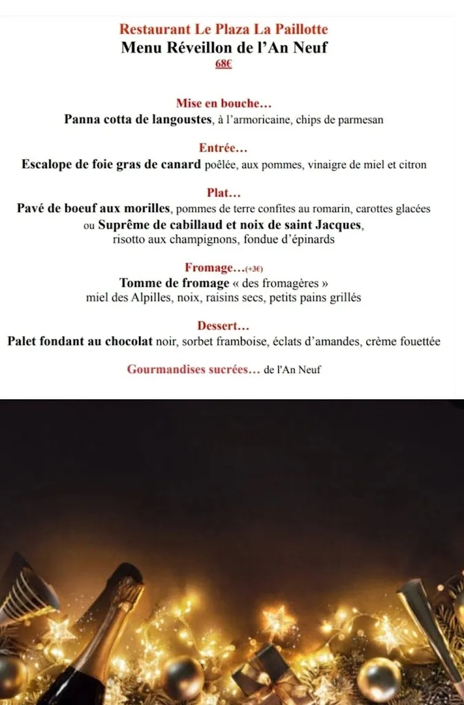 Menu_Restaurant Le Plaza-La Paillotte_Arles_image_4