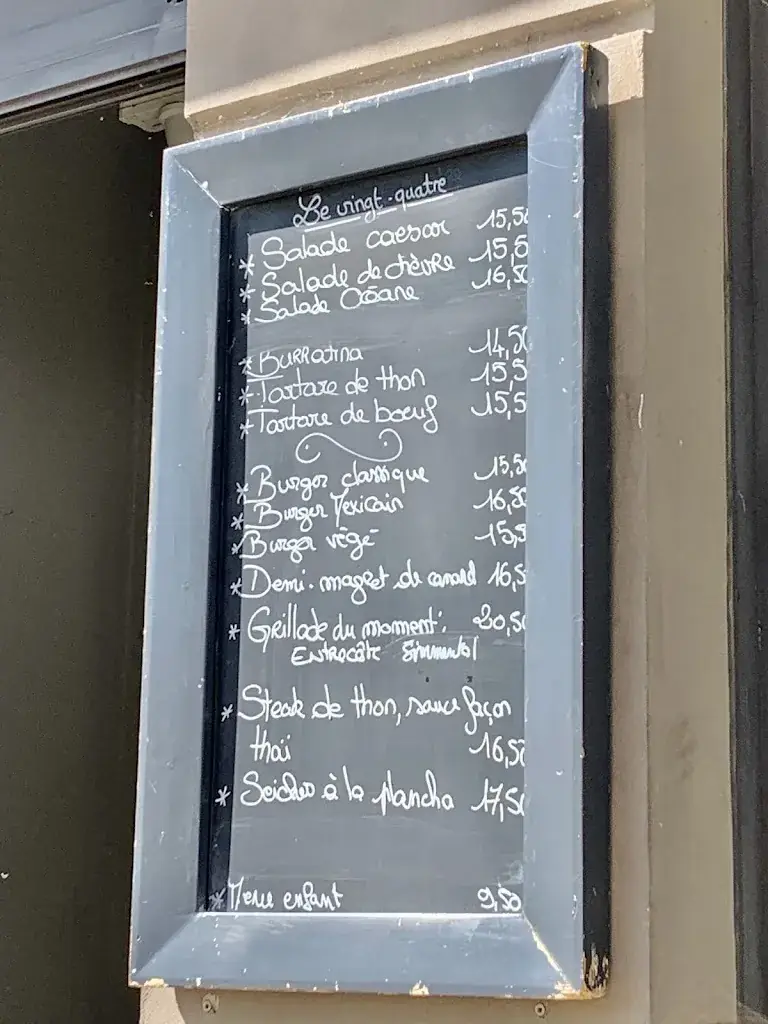 Menu_Le Vingt-Quatre_Arles_image_1