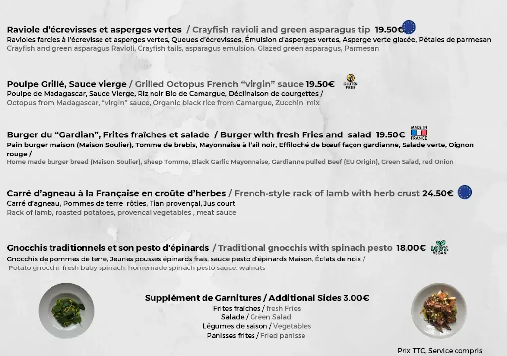 Menu_Restaurant Arles - Le Comptoir du Calendal - La Table du Calendal - Garden Café_Arles_image_4