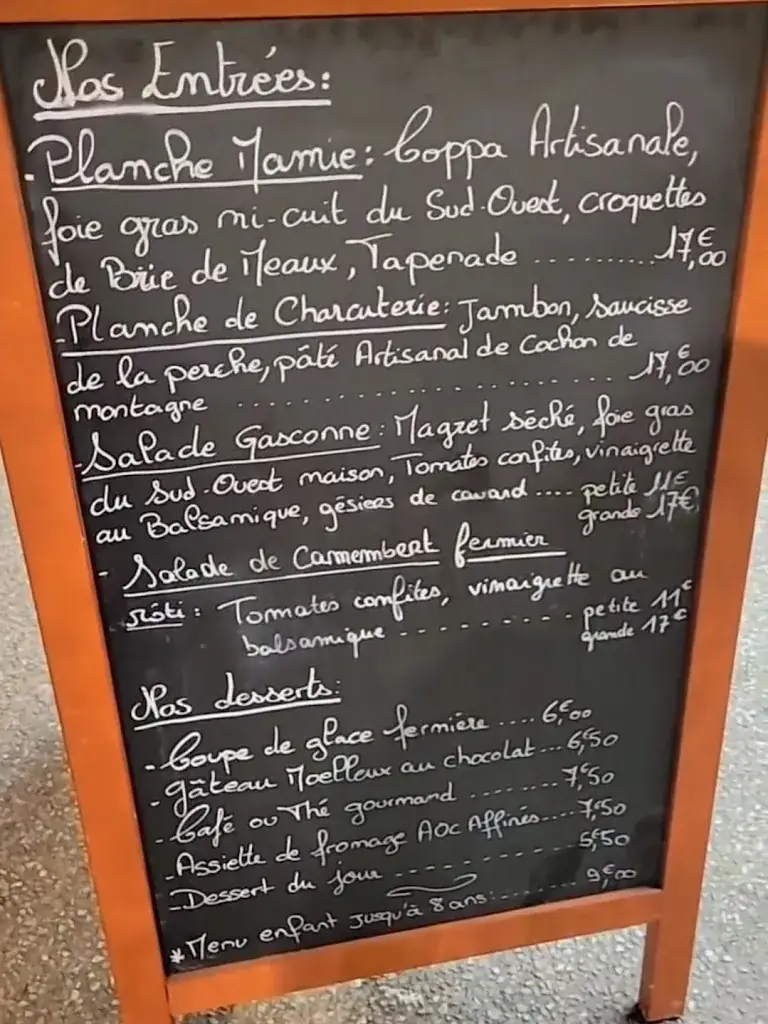 Menü_A l'Ardoise_Aucamville_Bild_1