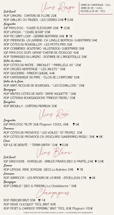 Menu_La Table d'Emile & Fernand_Toulouse_image_2