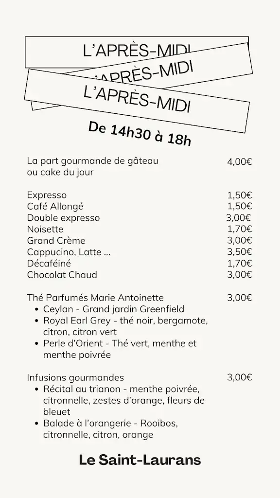 Menu_Hotel Saint Laurans_Aurignac_image_1