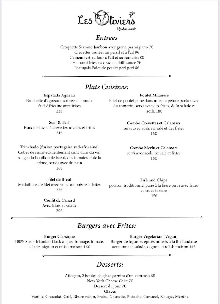 Menu_Restaurant Les Oliviers Aurignac_Aurignac_image_1