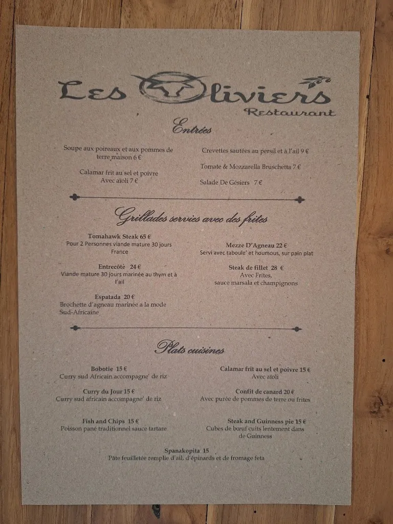 Menu_Restaurant Les Oliviers Aurignac_Aurignac_image_2