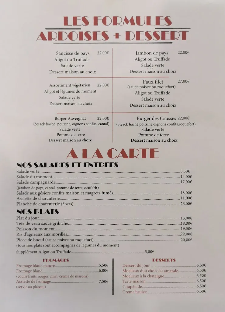 Menu_Hôtel Restaurant Prunières_Aubrac_image_3