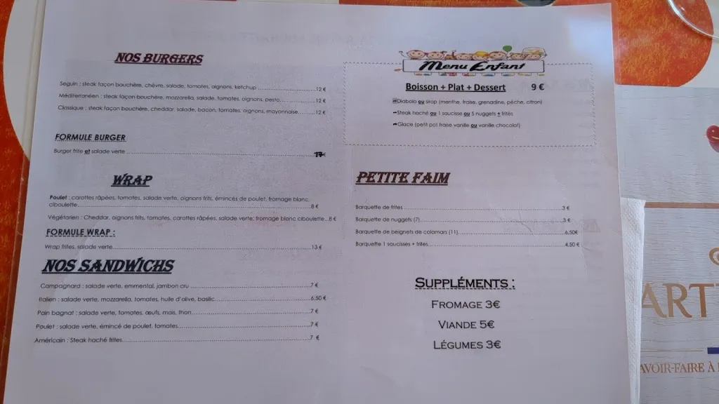 Menü_Restaurant Bois Français (snack base de Loisirs)_Saint-Ismier_Bild_1