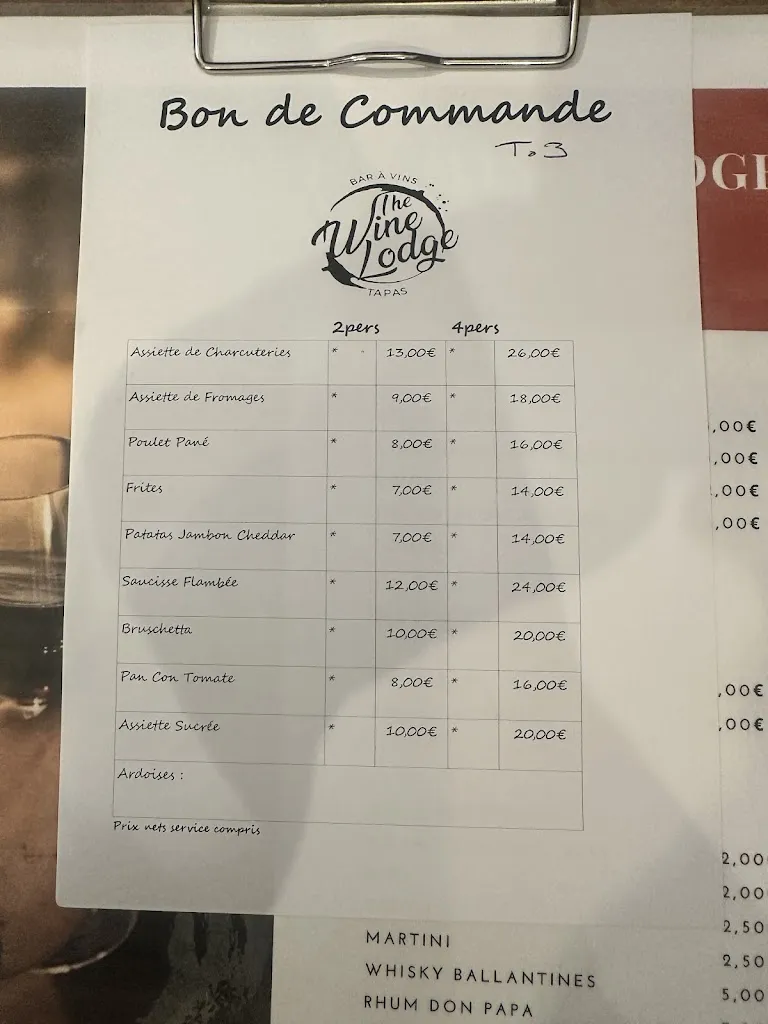 Menu_The Wine Lodge_Saint-Chély-d'Apcher_image_1