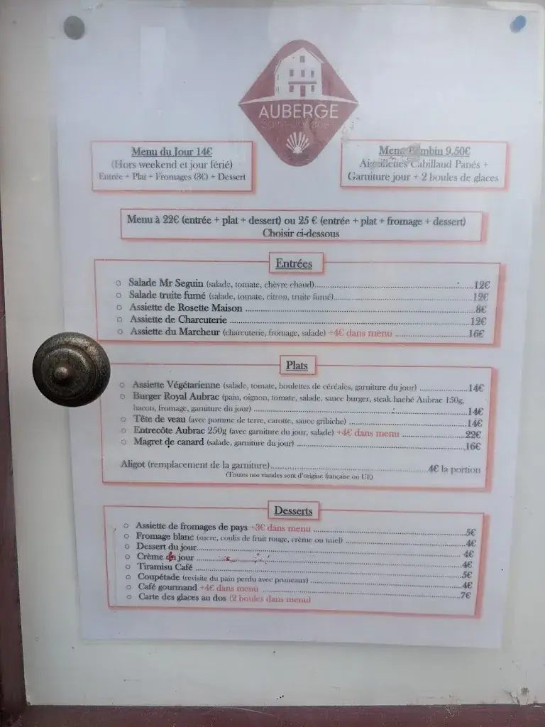 Menu_Auberge Saint Jacques_Saint-Alban-sur-Limagnole_image_2