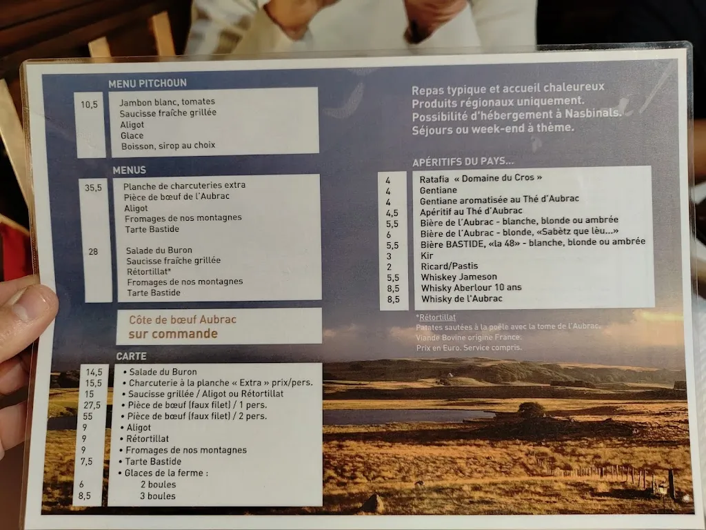 Menu_Le Buron de Born_Marchastel_image_1