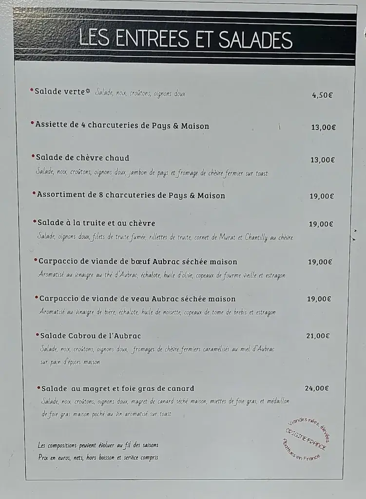Menu_Auberge de la Tourre_Marchastel_image_1