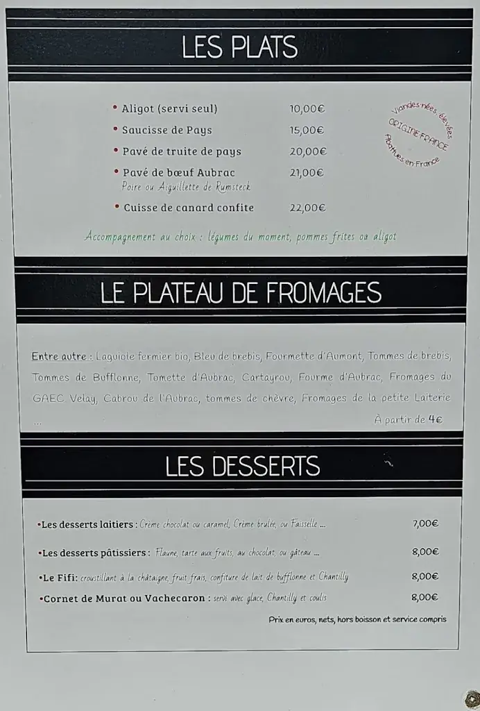 Menu_Auberge de la Tourre_Marchastel_image_3