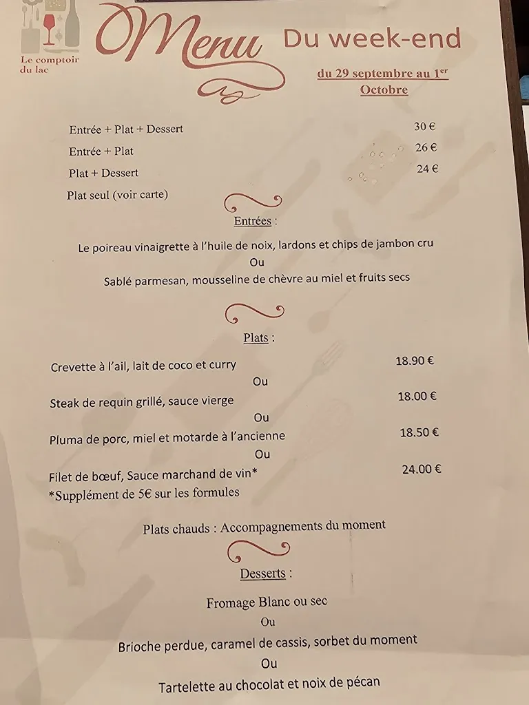 Menu_Le comptoir du lac_Charavines_image_1