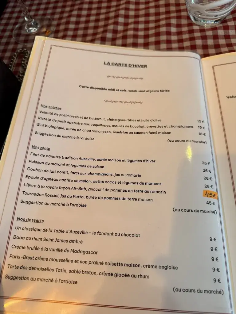 Menu_La Table d'Auzeville_Auzeville-Tolosane_image_1