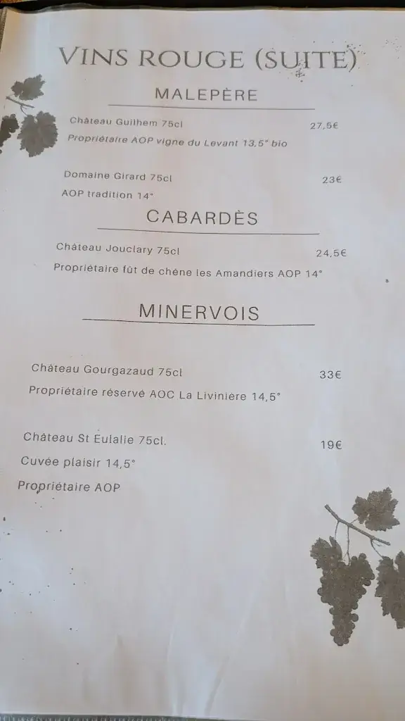 Menu_Hostellerie Etienne_Labastide-d'Anjou_image_2