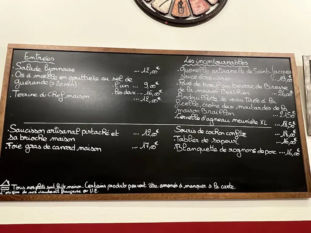 Menu_Bistrot du Marché chez Nénette. Bouchon Lyonnais_Chères_image_2