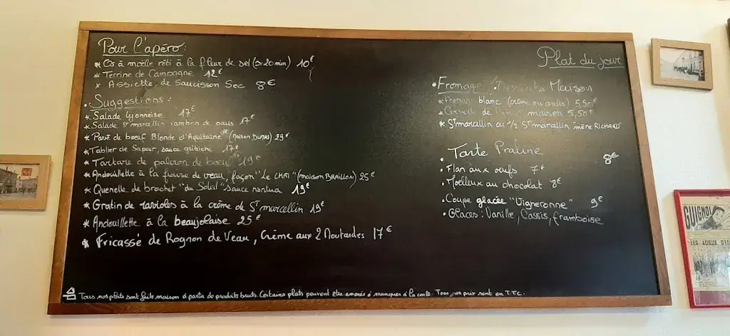 Menu_Bistrot du Marché chez Nénette. Bouchon Lyonnais_Chères_image_3