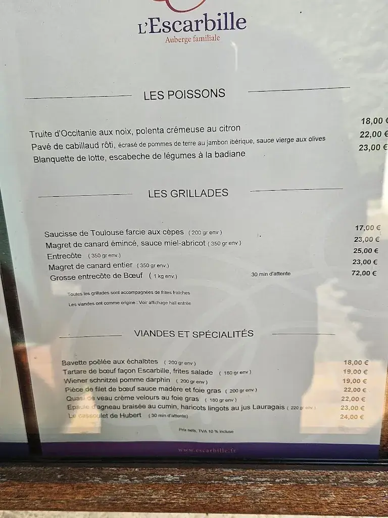 Menu_Restaurant l'Escarbille_Montgiscard_image_1