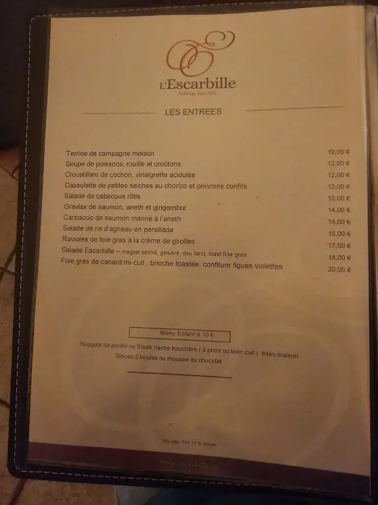 Menu_Restaurant l'Escarbille_Montgiscard_image_4