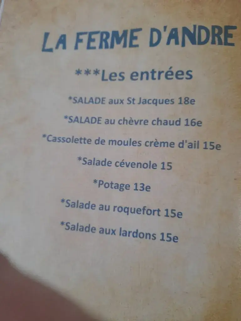 Menu_resturant la ferme_Azille_imagen_4