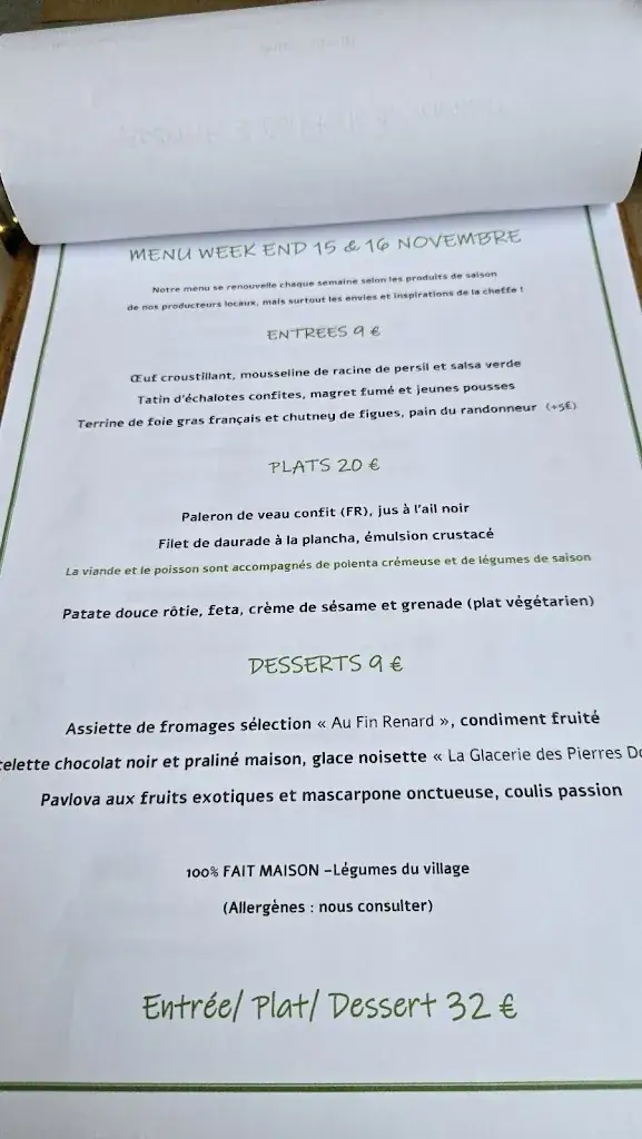 Menu_Beurre Noisette, LUCENAY, BEAUJOLAIS_Lucenay_image_2